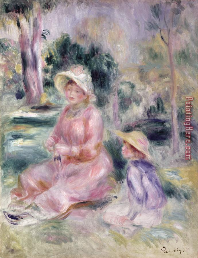 Pierre Auguste Renoir Madame Renoir and Her Son Pierre